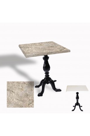Çipa 1001 Döküm Ayak Kare Masa 80X80 cm - (Werzalit, Wermodin ve Allzalit Tabla)