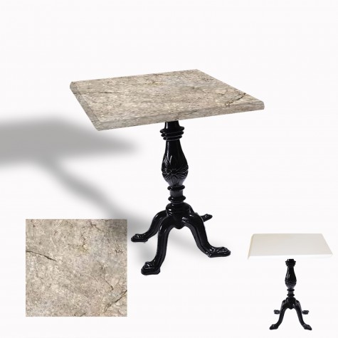Çipa 1001 Döküm Ayak Kare Masa 80X80 cm - (Werzalit, Wermodin ve Allzalit Tabla)
