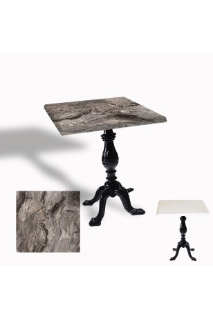 Çipa 1001 Döküm Ayak Kare Masa 80X80 cm - (Werzalit, Wermodin ve Allzalit Tabla)