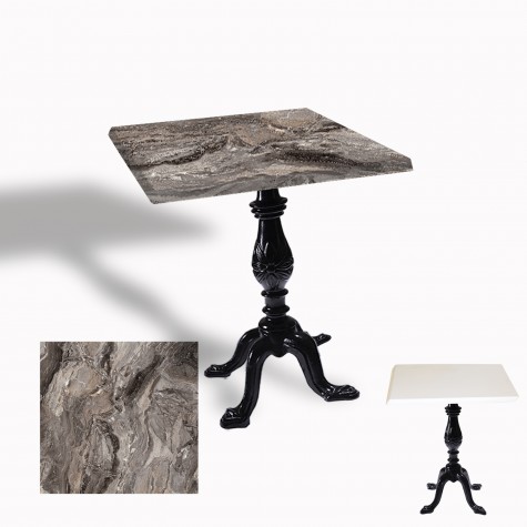 Çipa 1001 Döküm Ayak Kare Masa 80X80 cm - (Werzalit, Wermodin ve Allzalit Tabla)