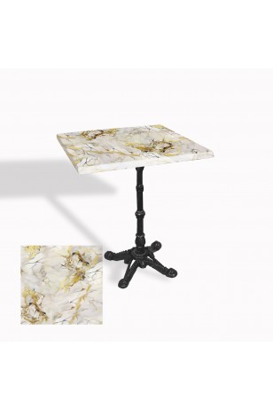 Çipa 1002 Döküm Ayak Kare Masa 80X80 cm - (Werzalit, Wermodin ve Allzalit Tabla)