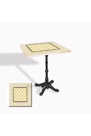 Çipa 1002 Döküm Ayak Kare Masa 80X80 cm - (Werzalit, Wermodin ve Allzalit Tabla)