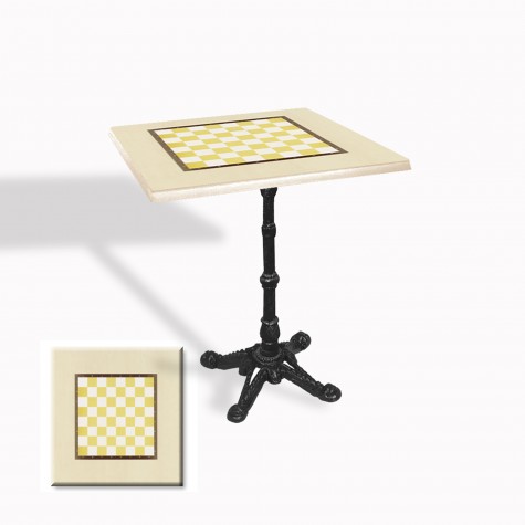 Çipa 1002 Döküm Ayak Kare Masa 80X80 cm - (Werzalit, Wermodin ve Allzalit Tabla)