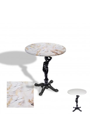 Çipa 1003 Döküm Ayak Yuvarlak Masa Çap 60cm - (Werzalit, Wermodin ve Allzalit Tabla)