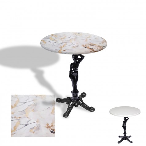 Çipa 1003 Döküm Ayak Yuvarlak Masa Çap 60cm - (Werzalit, Wermodin ve Allzalit Tabla)