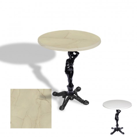 Çipa 1003 Döküm Ayak Yuvarlak Masa Çap 80cm - (Werzalit, Wermodin ve Allzalit Tabla)