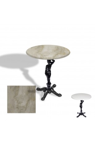 Çipa 1003 Döküm Ayak Yuvarlak Masa Çap 60cm - (Werzalit, Wermodin ve Allzalit Tabla)