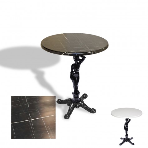 Çipa 1003 Döküm Ayak Yuvarlak Masa Çap 80cm - (Werzalit, Wermodin ve Allzalit Tabla)