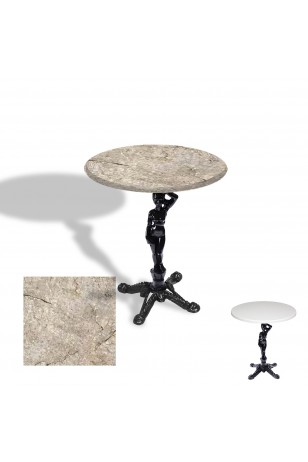 Çipa 1003 Döküm Ayak Yuvarlak Masa Çap 80cm - (Werzalit, Wermodin ve Allzalit Tabla)