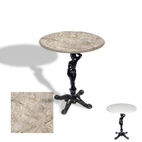 Çipa 1003 Döküm Ayak Yuvarlak Masa Çap 80cm - (Werzalit, Wermodin ve Allzalit Tabla)
