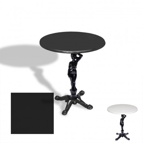 Çipa 1003 Döküm Ayak Yuvarlak Masa Çap 80cm - (Werzalit, Wermodin ve Allzalit Tabla)