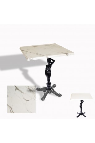 Çipa 1003 Döküm Ayak Kare Masa 70X70 cm - (Werzalit, Wermodin ve Allzalit Tabla)