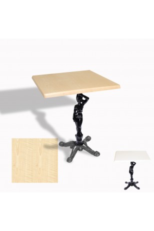 Çipa 1003 Döküm Ayak Kare Masa 70X70 cm - (Werzalit, Wermodin ve Allzalit Tabla)