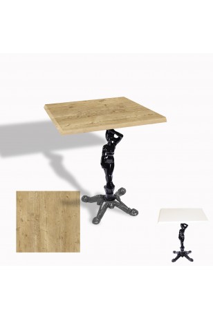 Çipa 1003 Döküm Ayak Kare Masa 70X70 cm - (Werzalit, Wermodin ve Allzalit Tabla)