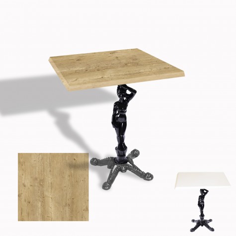 Çipa 1003 Döküm Ayak Kare Masa 70X70 cm - (Werzalit, Wermodin ve Allzalit Tabla)