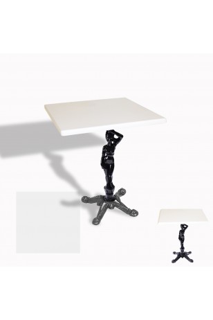 Çipa 1003 Döküm Ayak Kare Masa 70X70 cm - (Werzalit, Wermodin ve Allzalit Tabla)