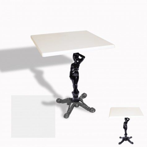 Çipa 1003 Döküm Ayak Kare Masa 70X70 cm - (Werzalit, Wermodin ve Allzalit Tabla)