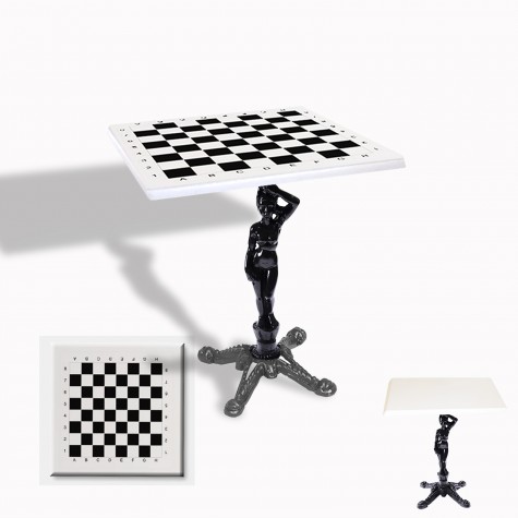 Çipa 1003 Döküm Ayak Kare Masa 70X70 cm - (Werzalit, Wermodin ve Allzalit Tabla)