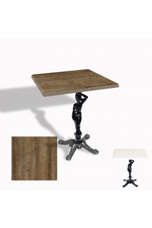 Çipa 1003 Döküm Ayak Kare Masa 70X70 cm - (Werzalit, Wermodin ve Allzalit Tabla)