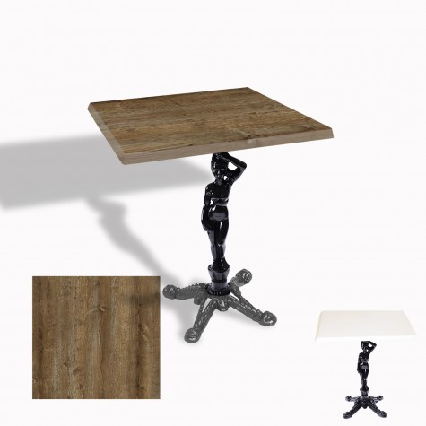 Çipa 1003 Döküm Ayak Kare Masa 70X70 cm - (Werzalit, Wermodin ve Allzalit Tabla)