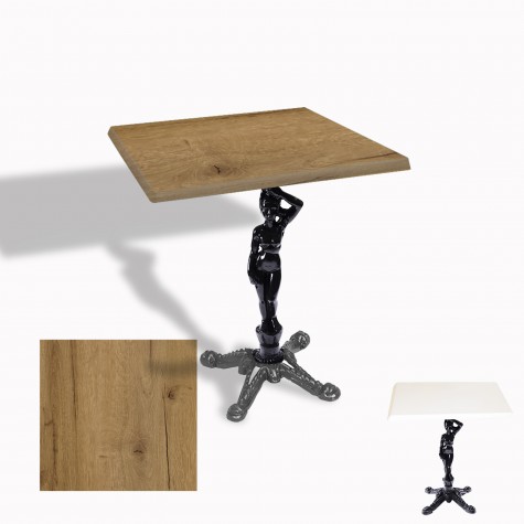 Çipa 1003 Döküm Ayak Kare Masa 70X70 cm - (Werzalit, Wermodin ve Allzalit Tabla)