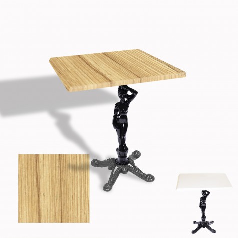 Çipa 1003 Döküm Ayak Kare Masa 70X70 cm - (Werzalit, Wermodin ve Allzalit Tabla)