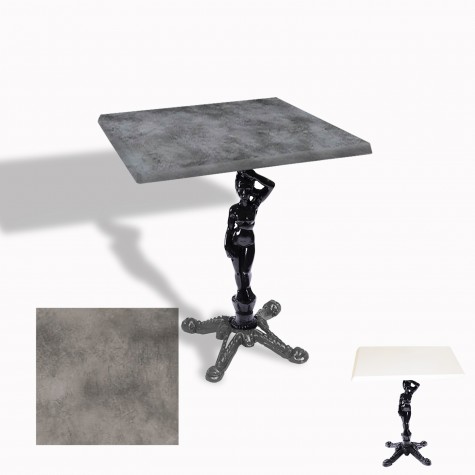 Çipa 1003 Döküm Ayak Kare Masa 70X70 cm - (Werzalit, Wermodin ve Allzalit Tabla)