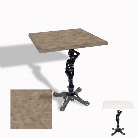 Çipa 1003 Döküm Ayak Kare Masa 70X70 cm - (Werzalit, Wermodin ve Allzalit Tabla)