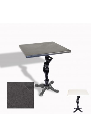 Çipa 1003 Döküm Ayak Kare Masa 70X70 cm - (Werzalit, Wermodin ve Allzalit Tabla)