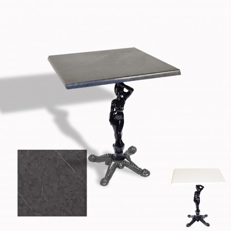 Çipa 1003 Döküm Ayak Kare Masa 70X70 cm - (Werzalit, Wermodin ve Allzalit Tabla)
