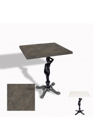 Çipa 1003 Döküm Ayak Kare Masa 80X80 cm - (Werzalit, Wermodin ve Allzalit Tabla)