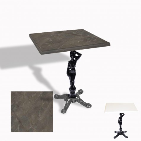 Çipa 1003 Döküm Ayak Kare Masa 80X80 cm - (Werzalit, Wermodin ve Allzalit Tabla)