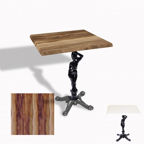 Çipa 1003 Döküm Ayak Kare Masa 80X80 cm - (Werzalit, Wermodin ve Allzalit Tabla)