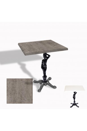 Çipa 1003 Döküm Ayak Kare Masa 80X80 cm - (Werzalit, Wermodin ve Allzalit Tabla)