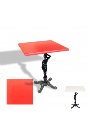 Çipa 1003 Döküm Ayak Kare Masa 80X80 cm - (Werzalit, Wermodin ve Allzalit Tabla)