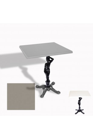 Çipa 1003 Döküm Ayak Kare Masa 80X80 cm - (Werzalit, Wermodin ve Allzalit Tabla)