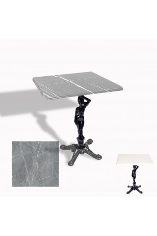 Çipa 1003 Döküm Ayak Kare Masa 80X80 cm - (Werzalit, Wermodin ve Allzalit Tabla)