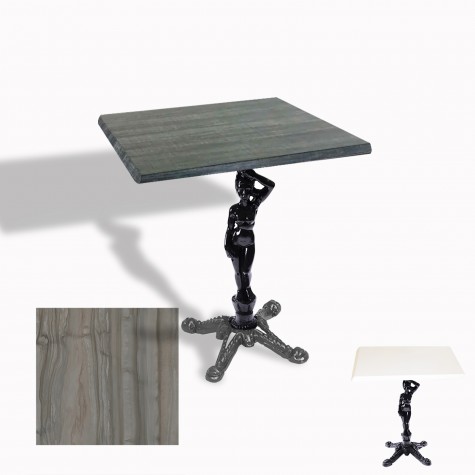 Çipa 1003 Döküm Ayak Kare Masa 80X80 cm - (Werzalit, Wermodin ve Allzalit Tabla)