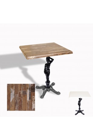 Çipa 1003 Döküm Ayak Kare Masa 80X80 cm - (Werzalit, Wermodin ve Allzalit Tabla)