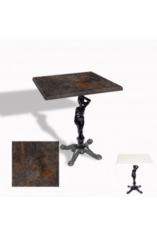 Çipa 1003 Döküm Ayak Kare Masa 80X80 cm - (Werzalit, Wermodin ve Allzalit Tabla)