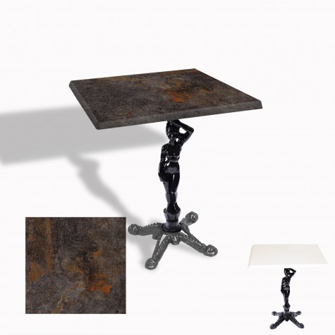 Çipa 1003 Döküm Ayak Kare Masa 80X80 cm - (Werzalit, Wermodin ve Allzalit Tabla)