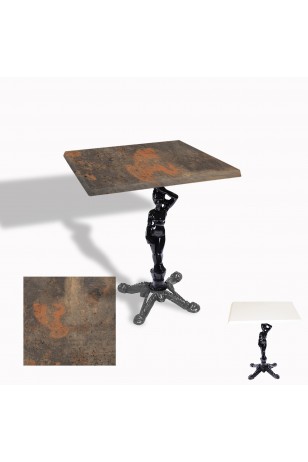 Çipa 1003 Döküm Ayak Kare Masa 80X80 cm - (Werzalit, Wermodin ve Allzalit Tabla)