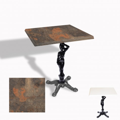 Çipa 1003 Döküm Ayak Kare Masa 80X80 cm - (Werzalit, Wermodin ve Allzalit Tabla)