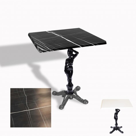 Çipa 1003 Döküm Ayak Kare Masa 80X80 cm - (Werzalit, Wermodin ve Allzalit Tabla)