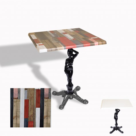 Çipa 1003 Döküm Ayak Kare Masa 80X80 cm - (Werzalit, Wermodin ve Allzalit Tabla)