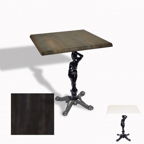 Çipa 1003 Döküm Ayak Kare Masa 60X60 cm - (Werzalit, Wermodin ve Allzalit Tabla)