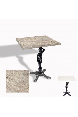 Çipa 1003 Döküm Ayak Kare Masa 60X60 cm - (Werzalit, Wermodin ve Allzalit Tabla)