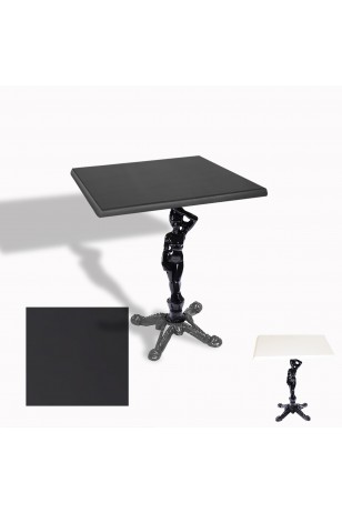 Çipa 1003 Döküm Ayak Kare Masa 60X60 cm - (Werzalit, Wermodin ve Allzalit Tabla)