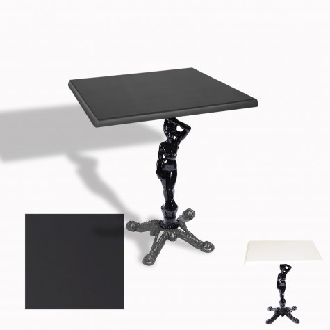 Çipa 1003 Döküm Ayak Kare Masa 60X60 cm - (Werzalit, Wermodin ve Allzalit Tabla)