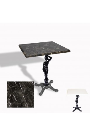 Çipa 1003 Döküm Ayak Kare Masa 60X60 cm - (Werzalit, Wermodin ve Allzalit Tabla)